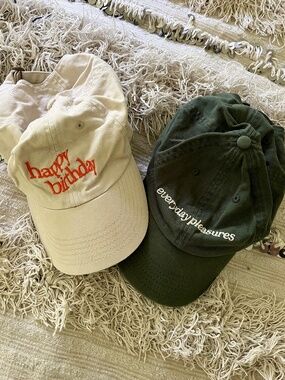 Two Hats with Embroidered Words - Dad Cap